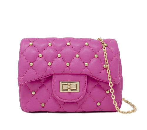 Classic Quilted Stud Mini Bag - Premium Mini bags from Littlepinot.com - Just $35! Shop now at Littlepinot.com