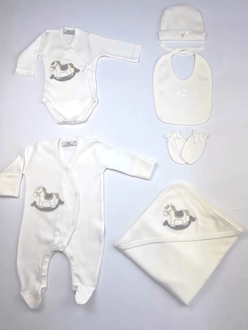 Adorable Baby Boy 6 pc Cotton Set - Comfort and Style for Your Little One - Littlepinot