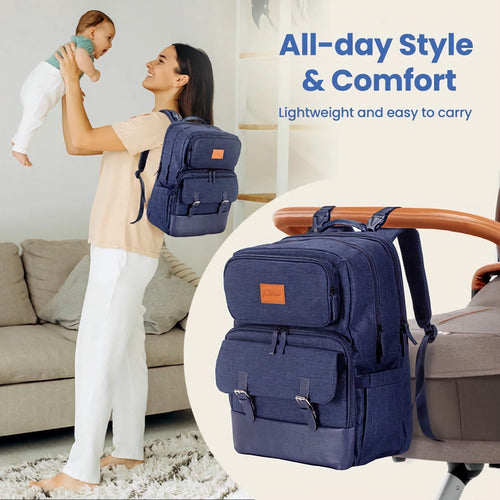 Baby Diaper Bag Backpack For Boys & Girls 25L - Stylish and Spacious Baby Care Companion - Littlepinot.com